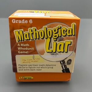 Educational math game by Edupress Mathological Liar Game, Grade 6, complete